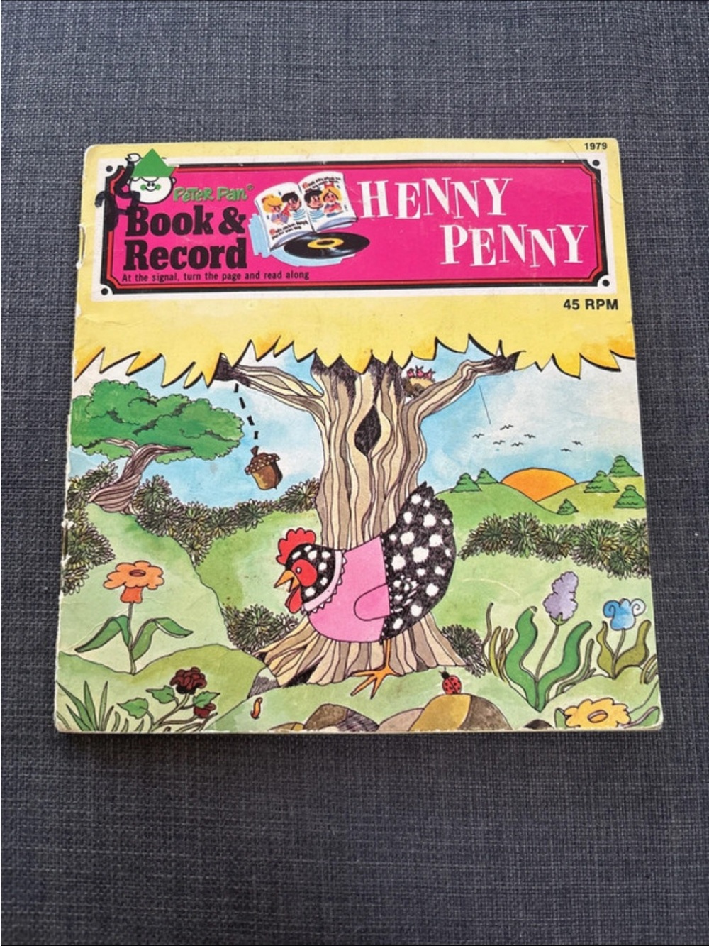 Peter Pan Henny Penny Book & Record – Pink and Yellow Cover